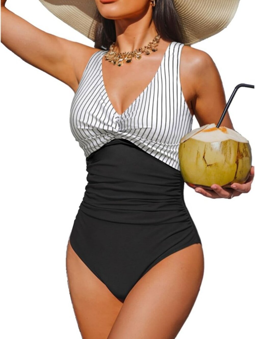 Tummy Control One Piece Swimsuit - Push Up, Full Coverage Bathing Suit for Women